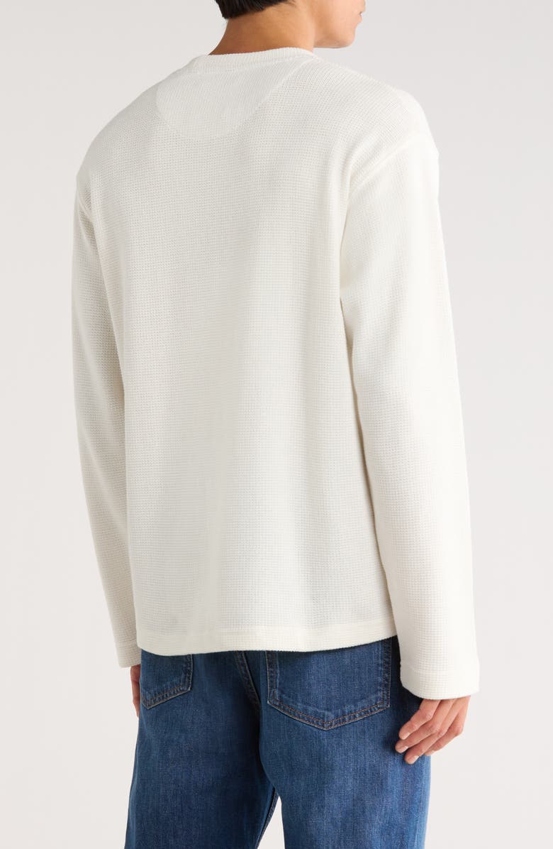DENIM AND FLOWER Textured Knit Sweatshirt, Alternate, color, Off White