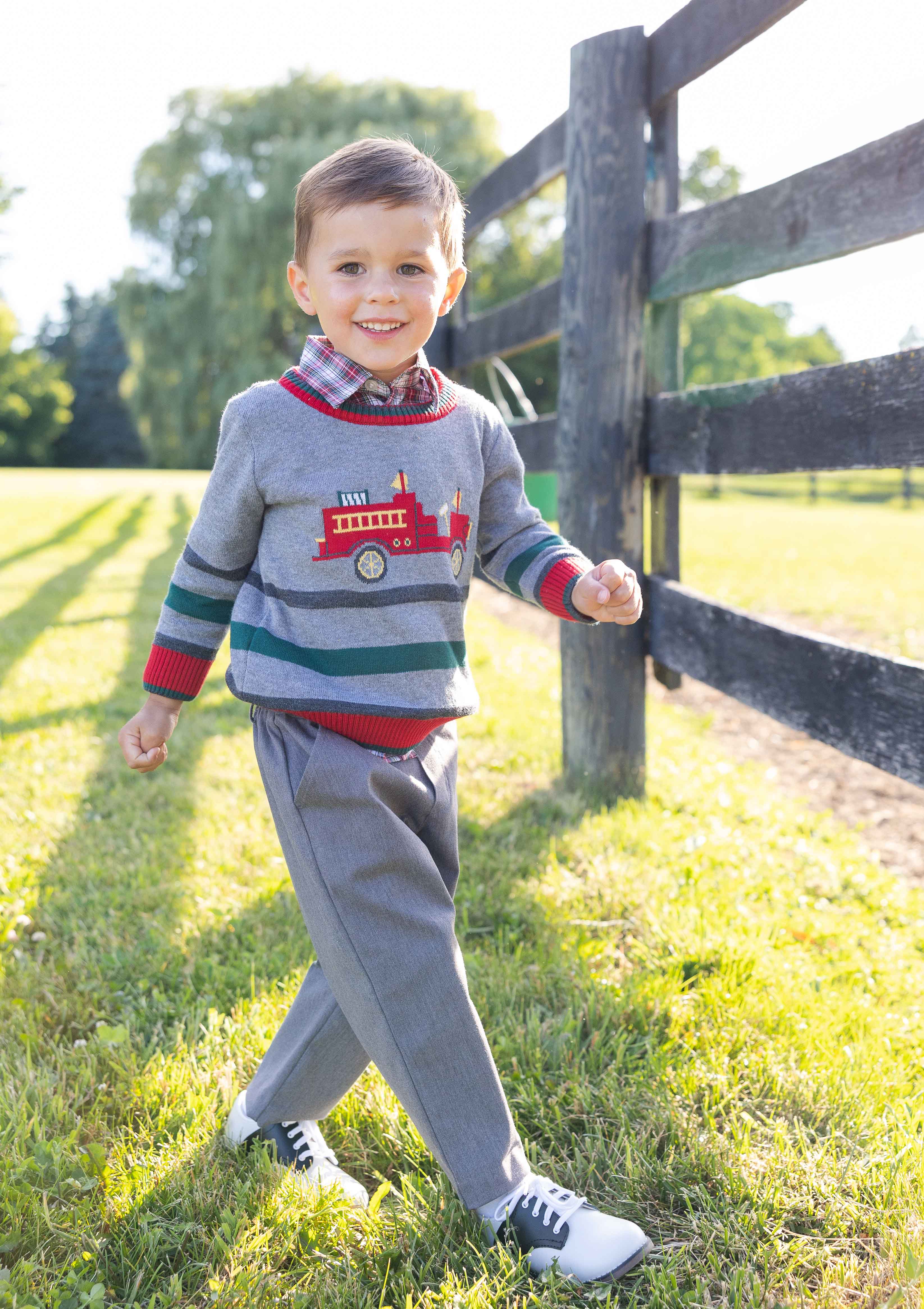 Florence Eiseman Sweater with Fire Truck | Nordstrom