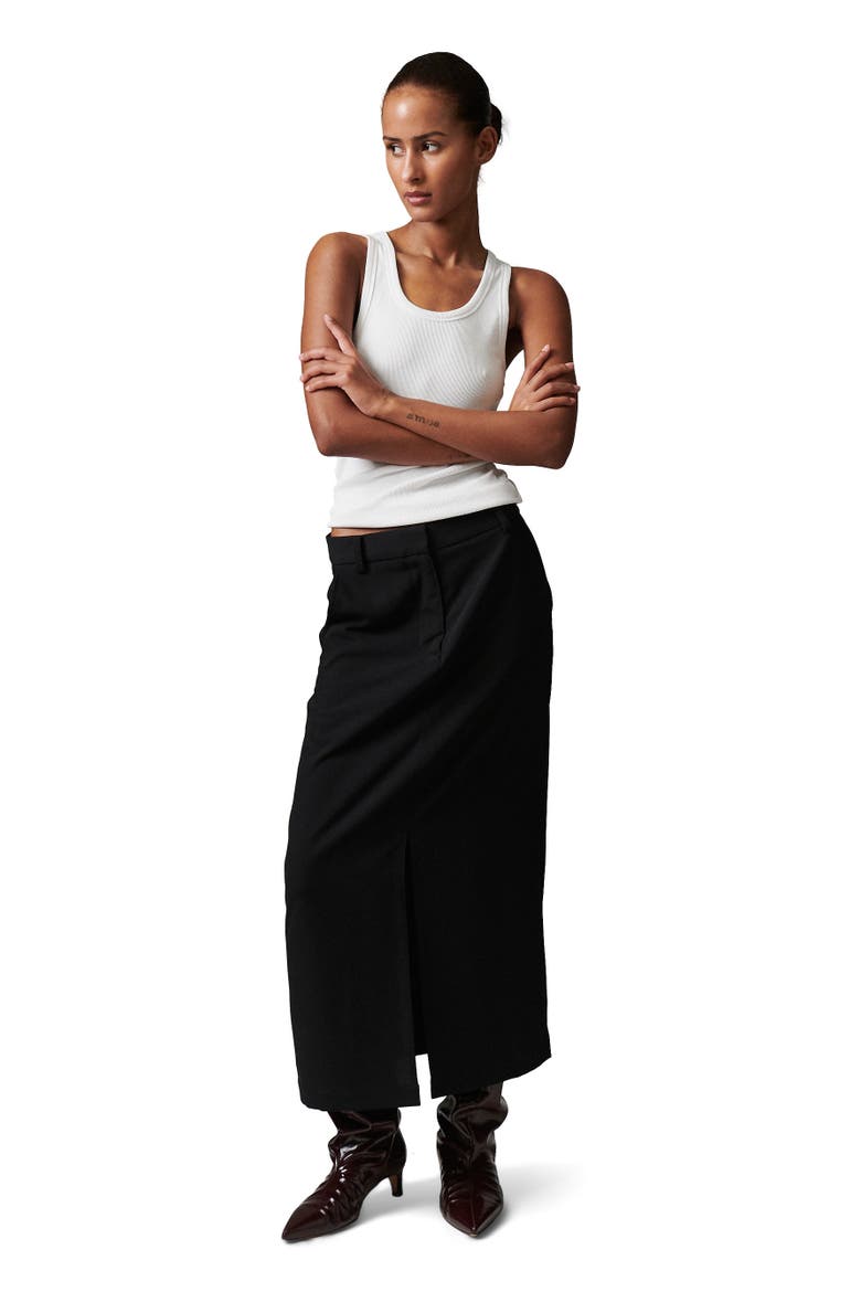 Anno Front Slit Pencil Skirt, Main, color, Black