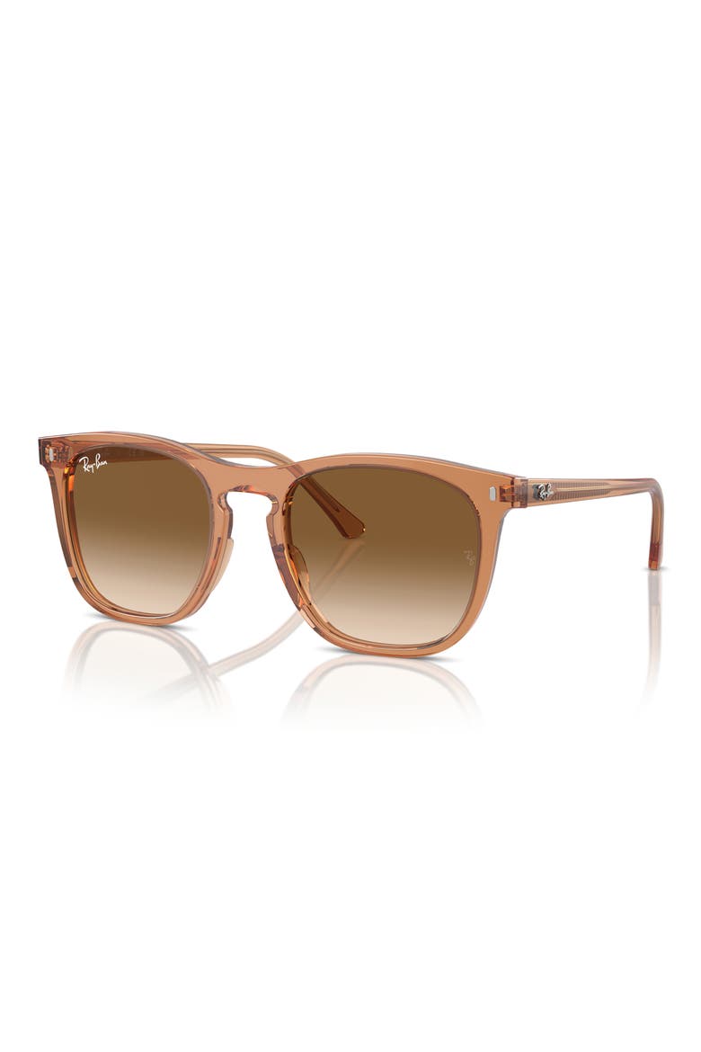 53mm Gradient Square Sunglasses, Alternate, color, BLUSH TRANSPARENT