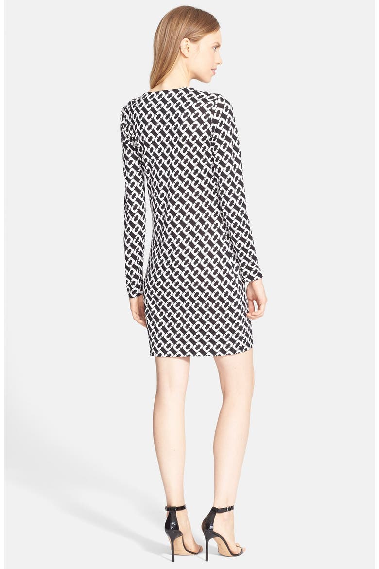 'Reina' Silk Shift Dress, Alternate, color, CHAIN LINK MEDIUM