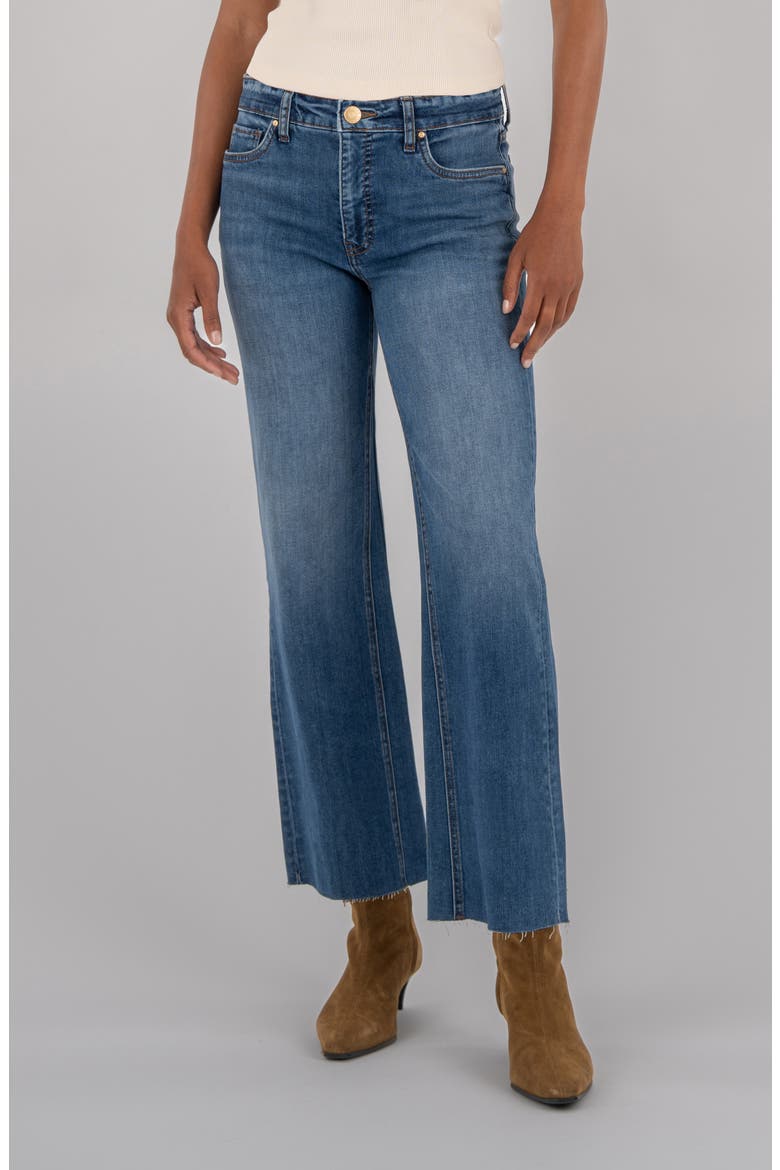 Kelsey Raw Hem Kick Flare Jeans, Main, color, DILIGENCE