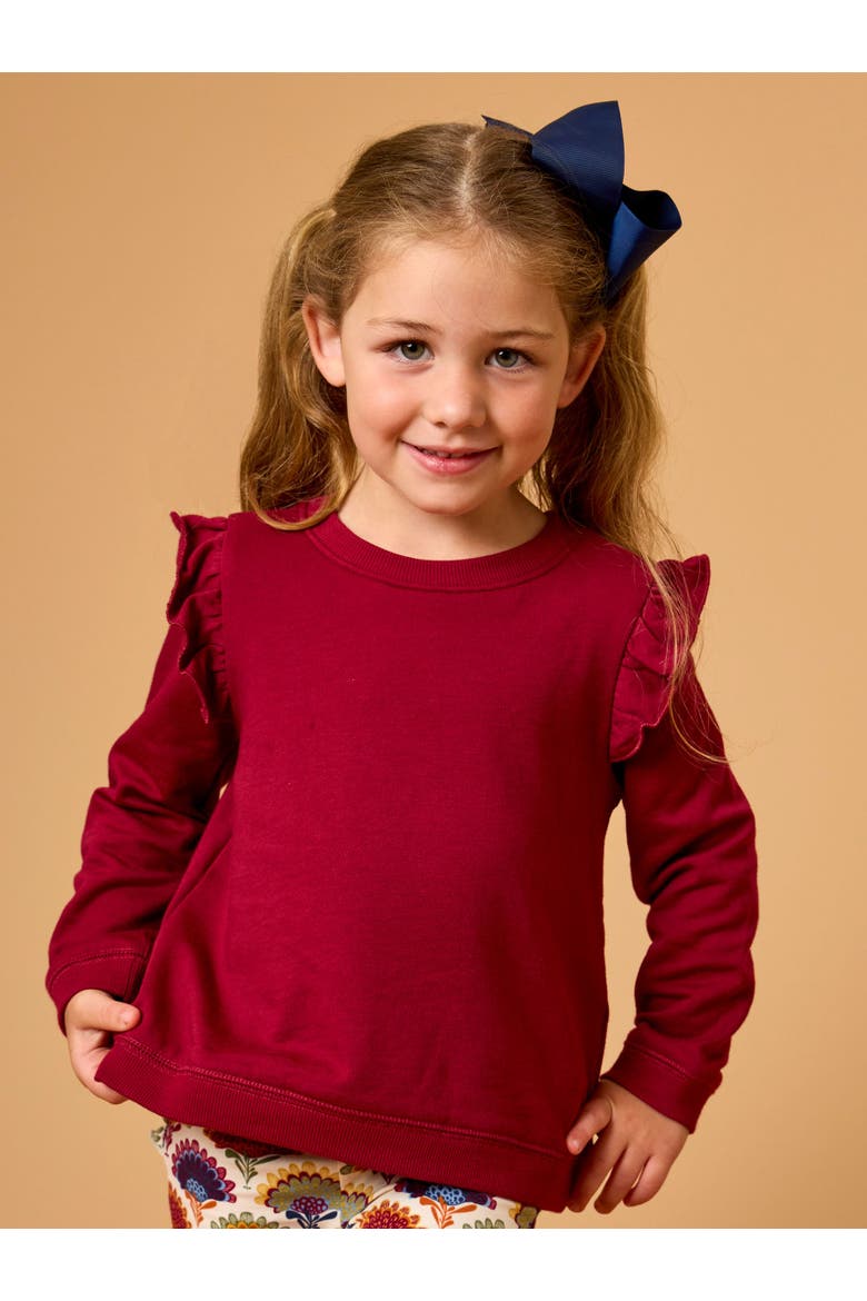 Flutter Sweatshirt, Alternate, color, Dark Cherry