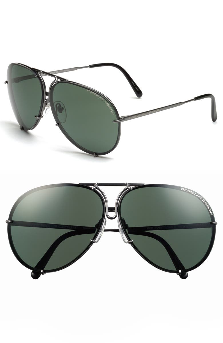 PORSCHE DESIGN FRAGRANCE Porsche Design 'P8478' 66mm Aviator Sunglasses, Alternate, color, 