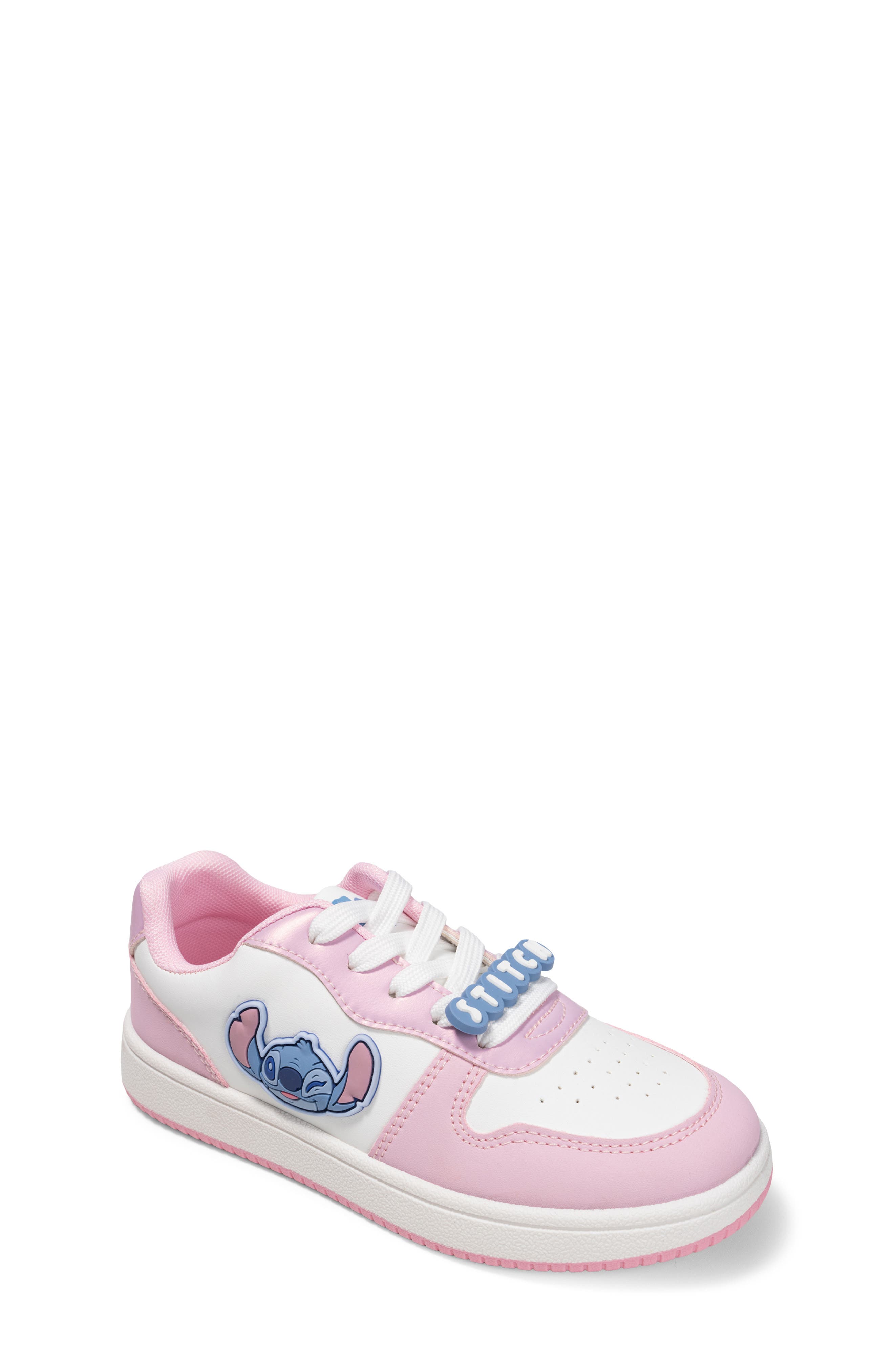 Kids' Stitch Faux Leather Court Sneaker