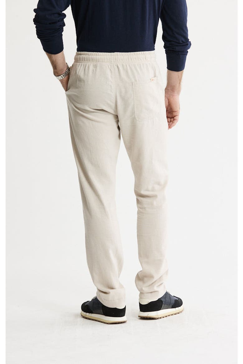 Linen Blend Drawstring Pants, Alternate, color, Stone