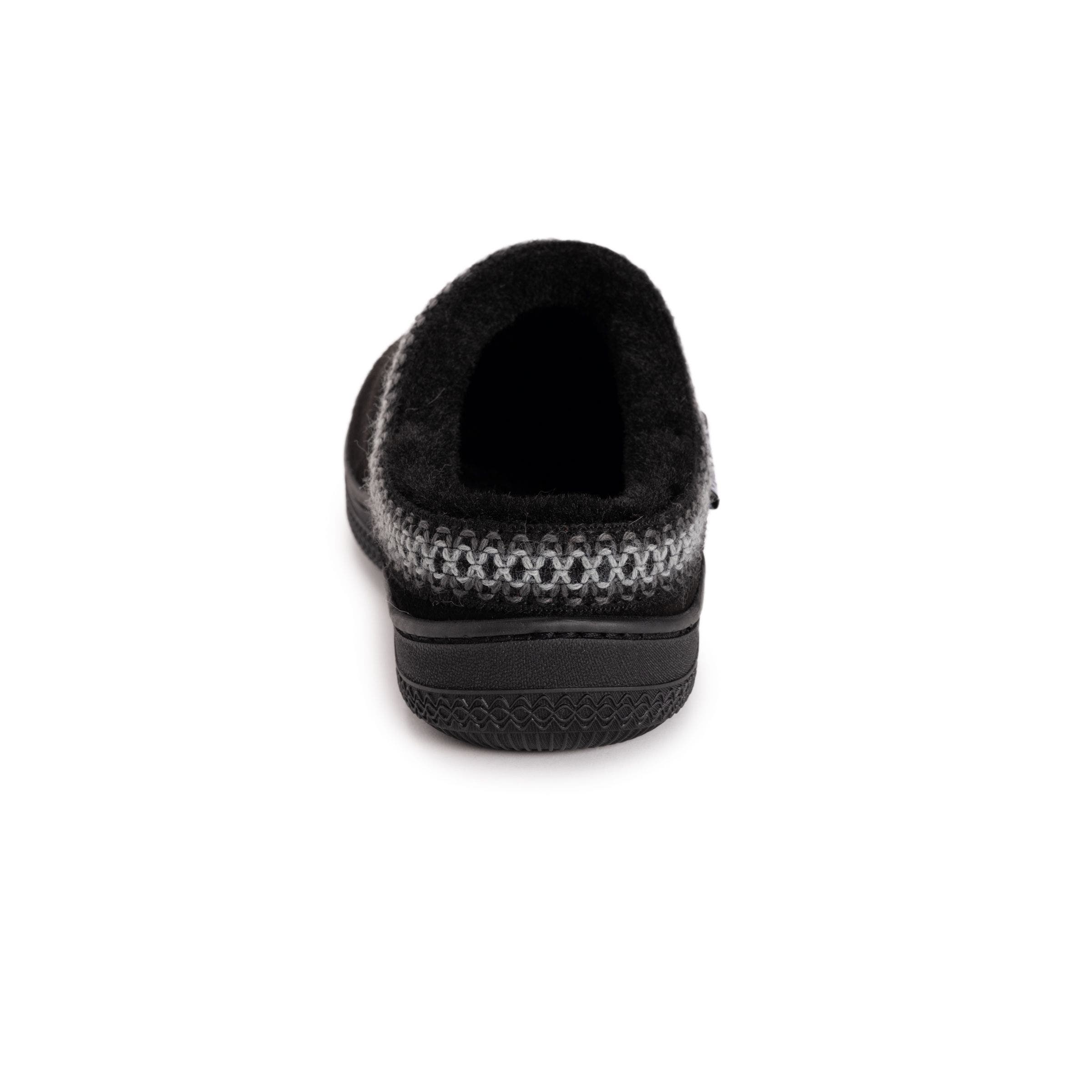 MUK LUKS Jordi Genuine Suede Clog Slipper, Alternate, color, Black
