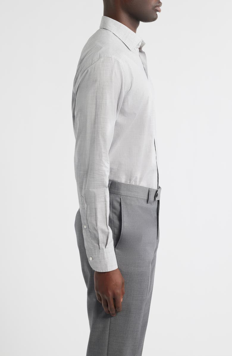 Peter Millar Brighton Perfect Poplin Button-Up Shirt, Alternate, color, British Grey