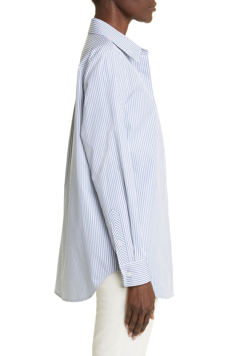 Stripe Cotton Button-Up Shirt, Alternate, color, RIPTIDE MULTI