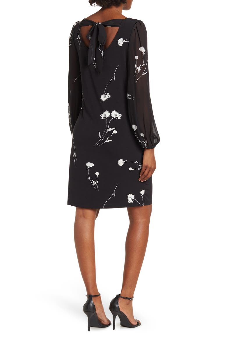 Tie Front Sheath Dress, Alternate, color, FLORAL