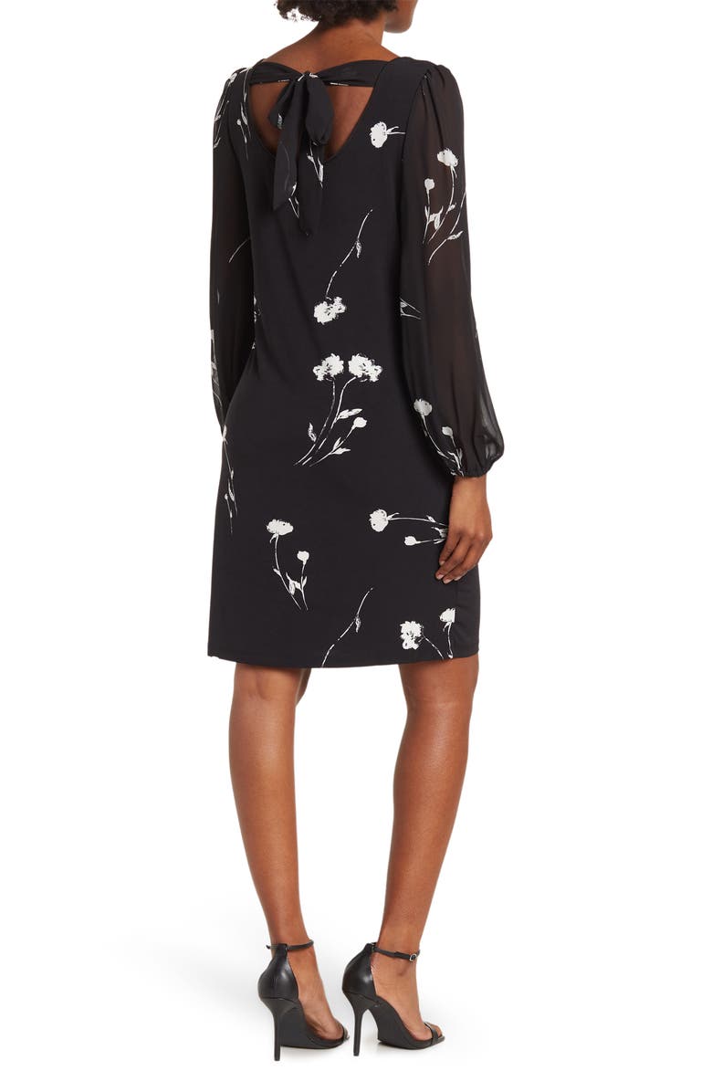 T Tahari Tie Front Sheath Dress, Alternate, color,