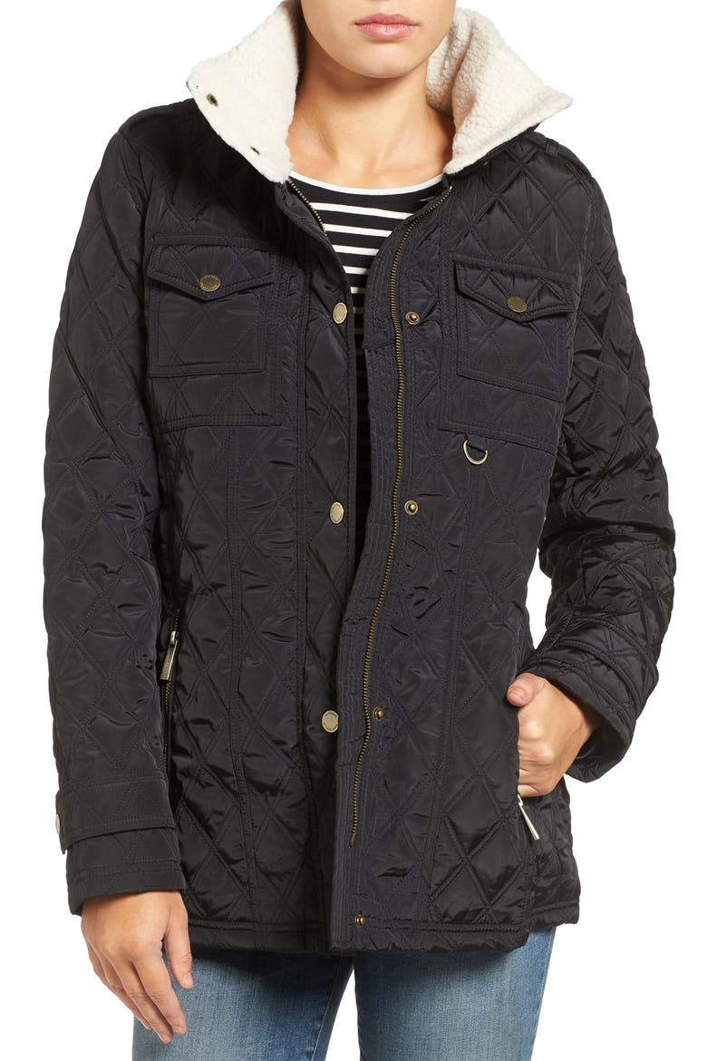 Quilted Jacket, Main, color, BLACK