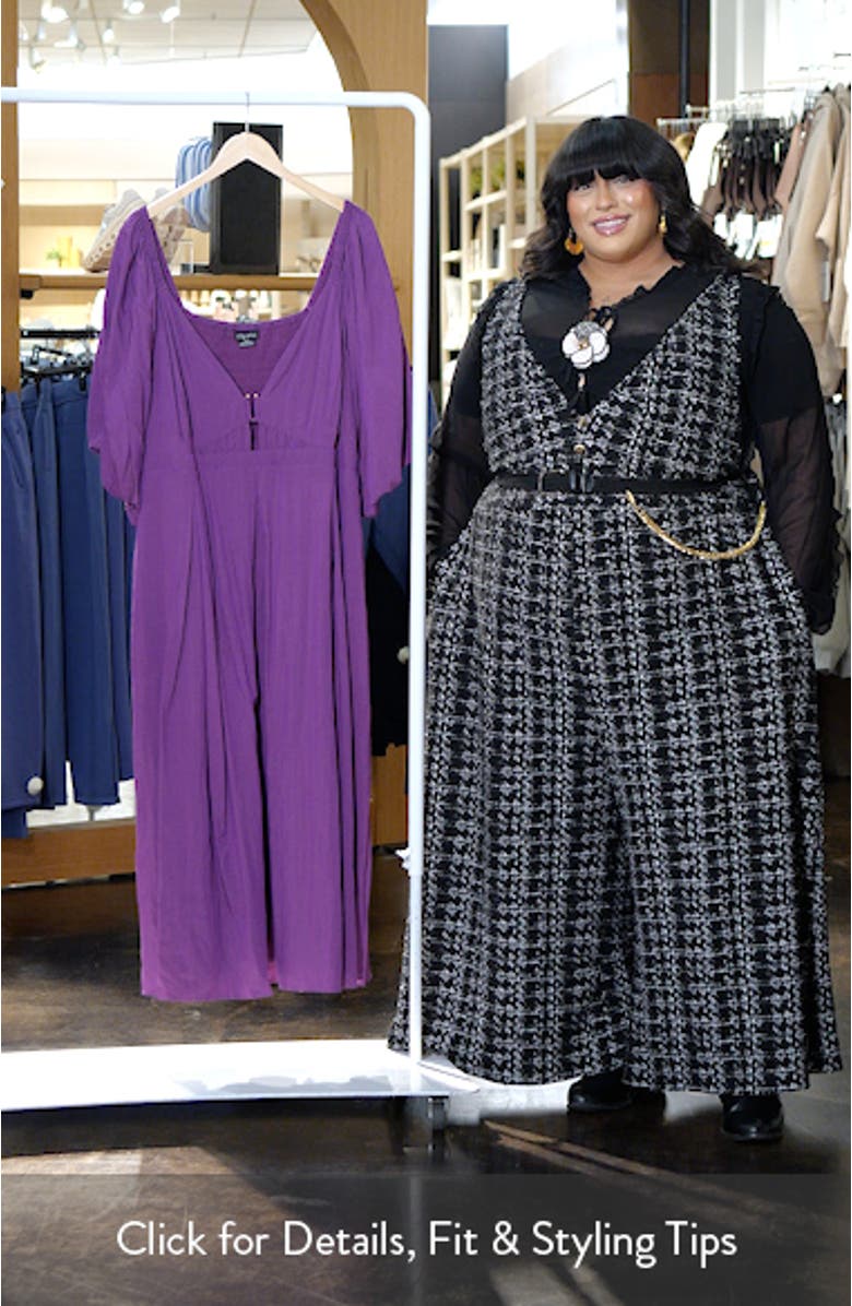 Shae Keyhole Detail Balloon Sleeve Midi Dress, sales video thumbnail