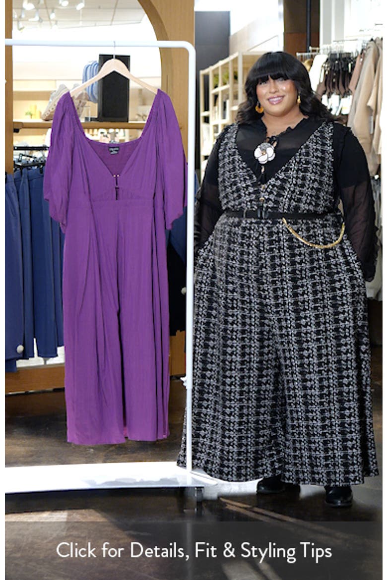 Shae Keyhole Detail Balloon Sleeve Midi Dress(Plus) video