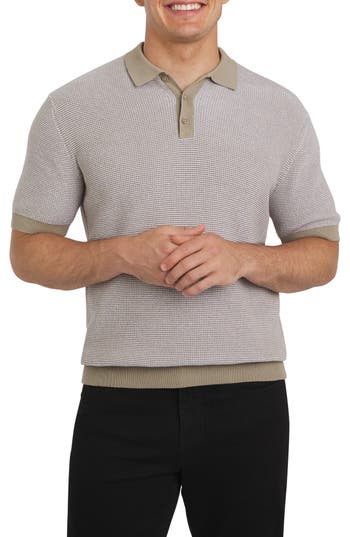 Dkny Sportswear Skyscraper Cotton Polo Sweater In Gray