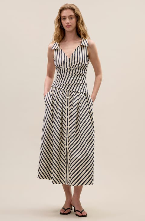 Isla Stripe Poplin Dress