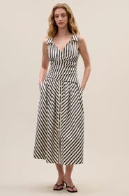 Rebecca Taylor Isla Stripe Poplin Dress