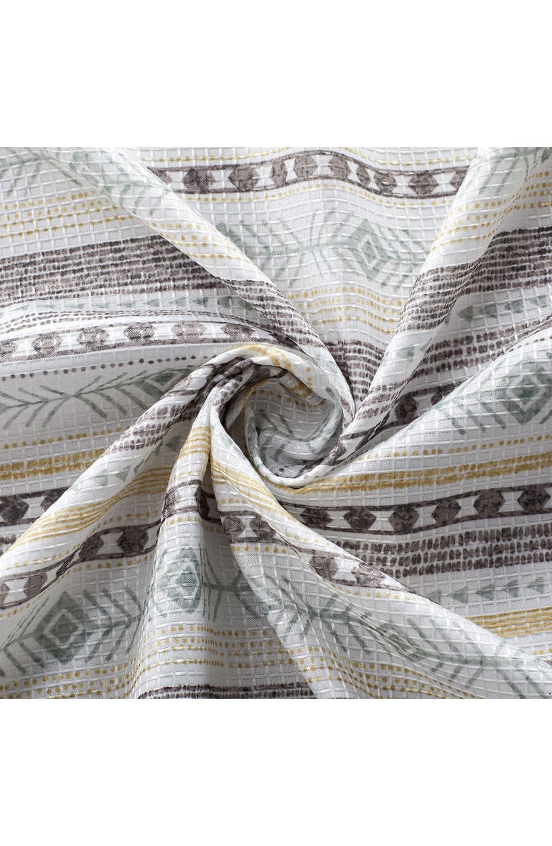 DAINTY HOME Geometric Textured Shower Curtain, Alternate, color, Multi