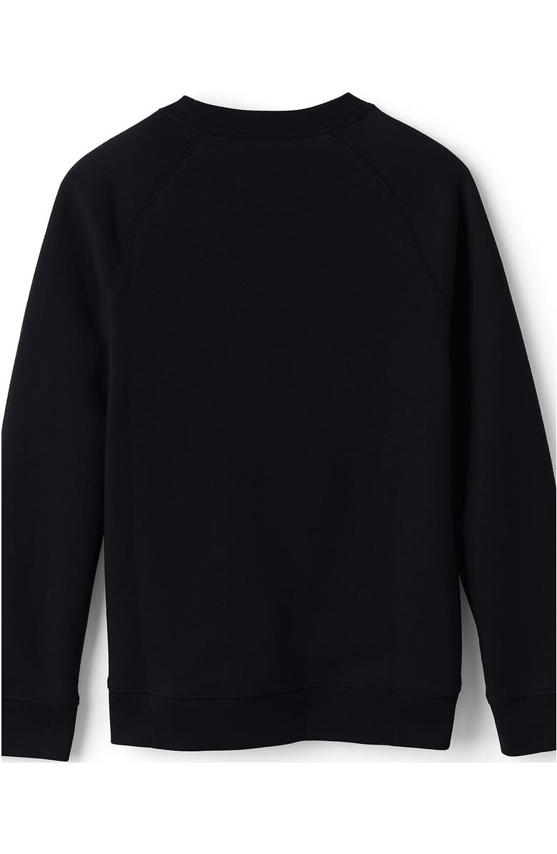 Lands' End School Uniform Adult Long Sleeve Crewneck Sweatshirt, Alternate, color, Black