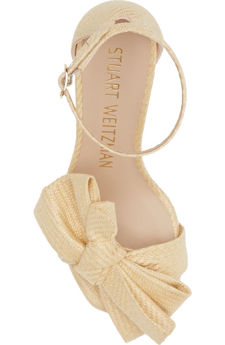 Stuart Weitzman Nudistcurve Loveknot Sandal, Alternate, color, Wheat