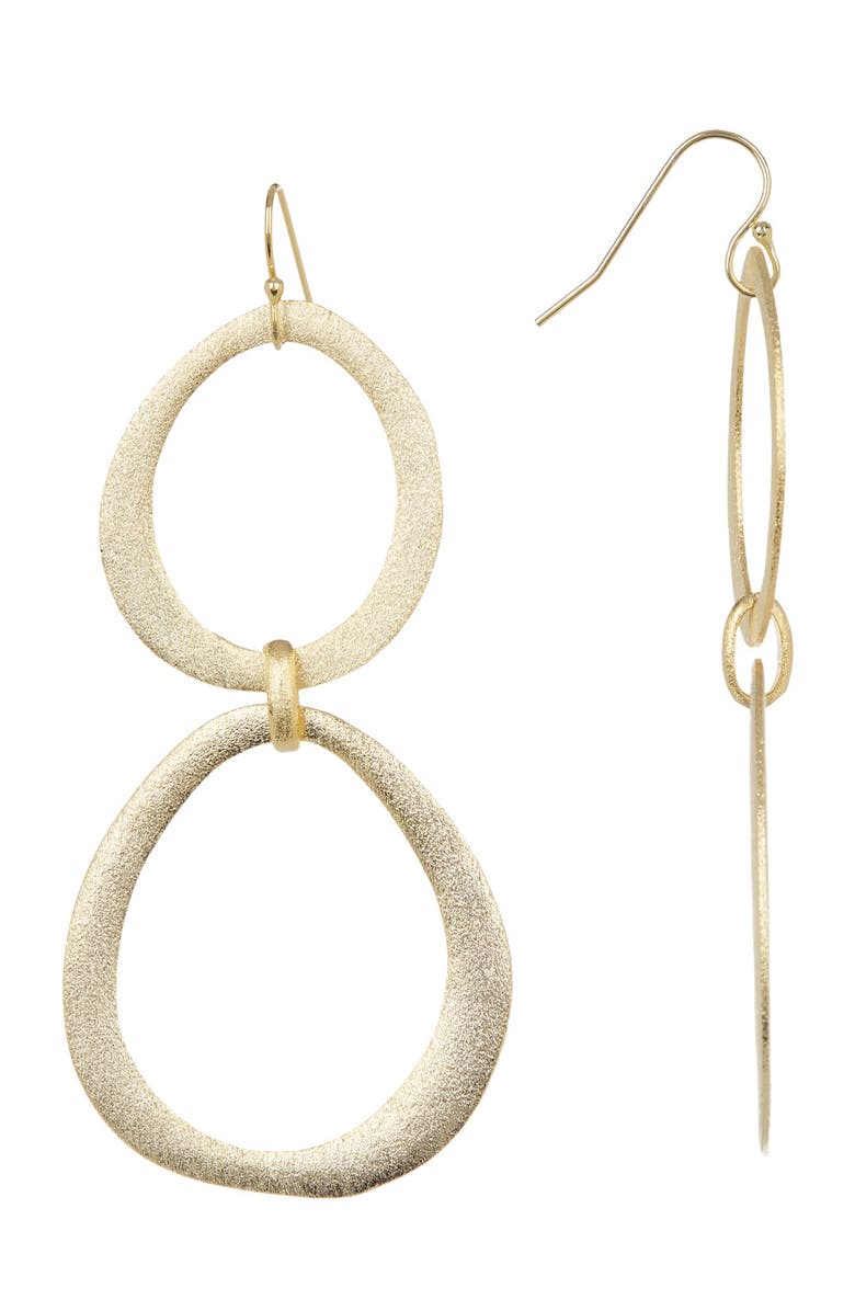 RIVKA FRIEDMAN 18K Gold Clad Organic Cascading Station Graduated Earrings, Main, color,
