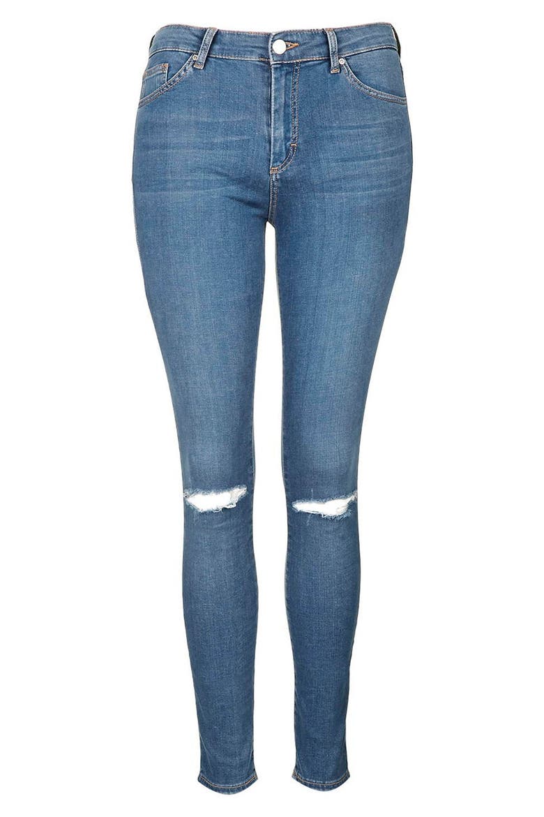 Leigh Ripped Skinny Jeans, Alternate, color, MID DENIM