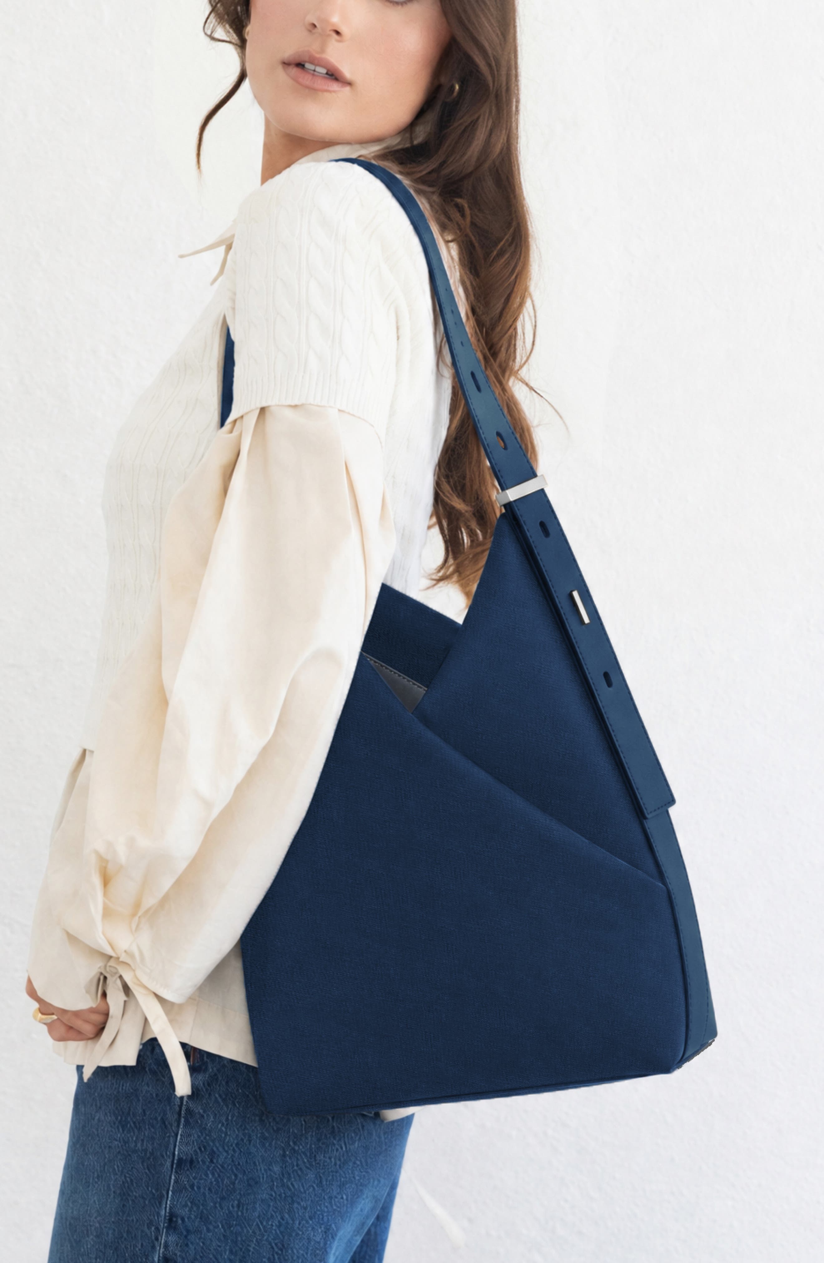 Lux and Nyx Origami Hobo Bag with Detachable 15-inch Laptop Sleeve