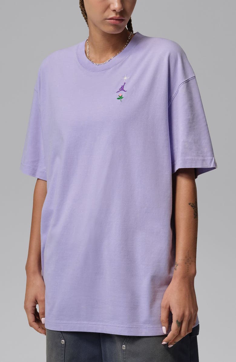 Jordan GFX Oversize Cotton T-Shirt, Main, color, Hydrangeas