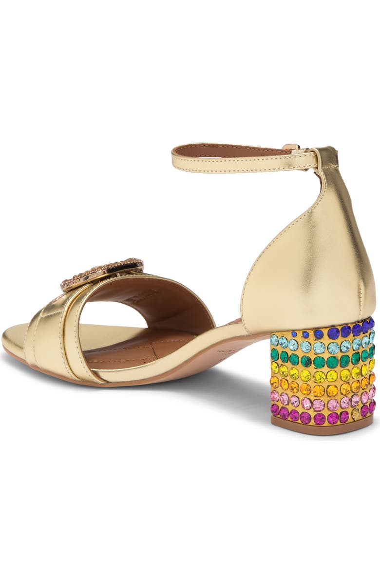 Kurt Geiger London Mayfair Eagle Block Heel Sandal, Alternate, color, Gold