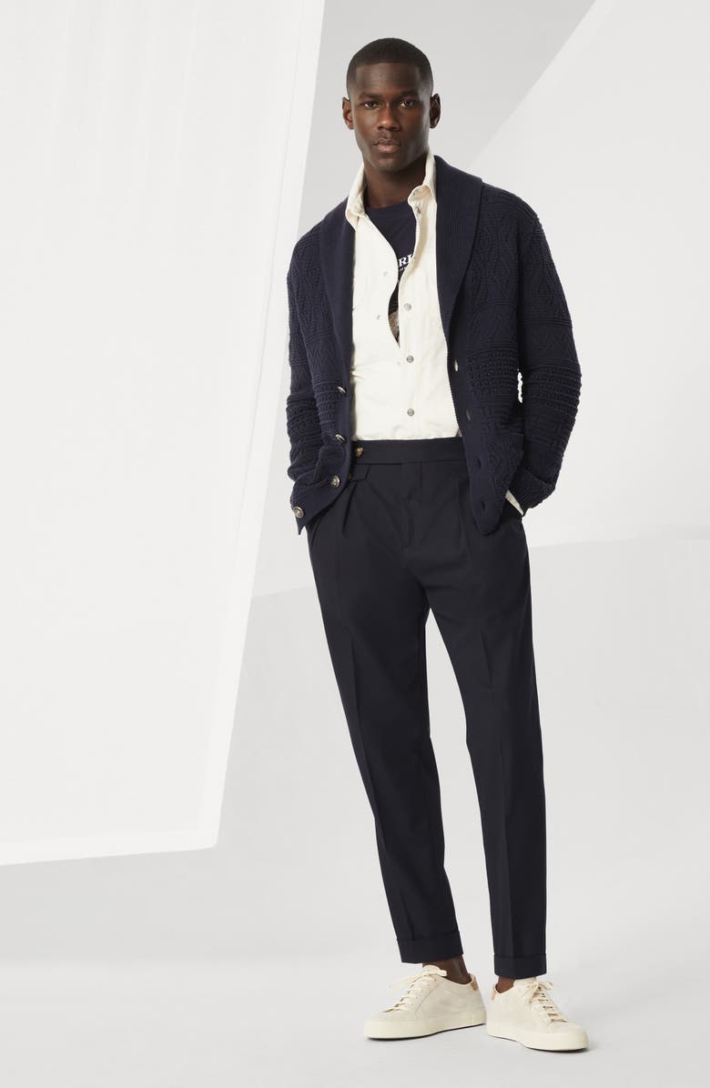 Brunello Cucinelli Cotton twill trousers, Alternate, color, 