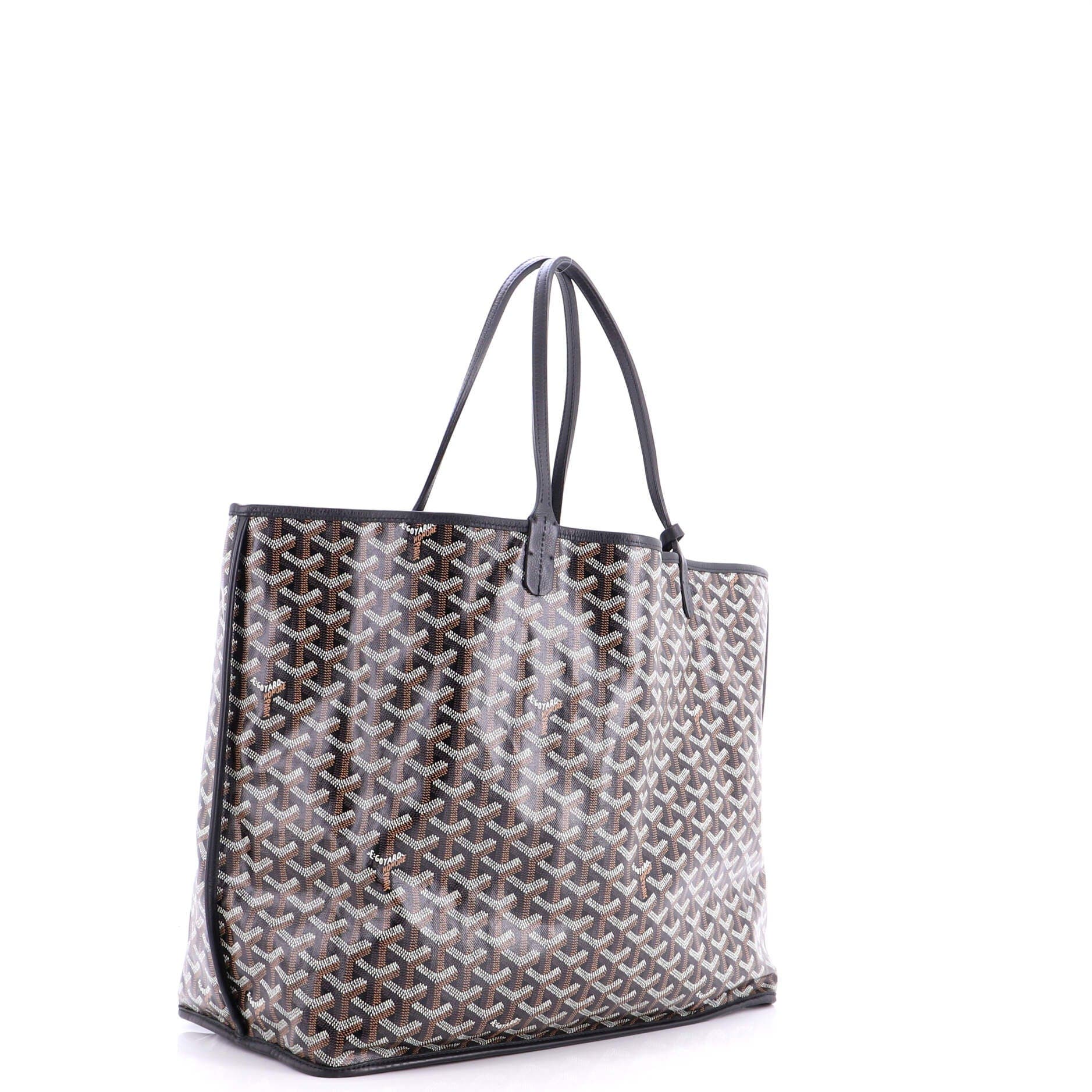 Pre-Owned Goyard Anjou Reversible Tote Coated Canvas PM, Alternate, color, Black