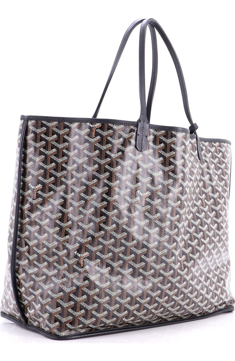 Pre-Owned Goyard Anjou Reversible Tote Coated Canvas PM, Alternate, color, Black