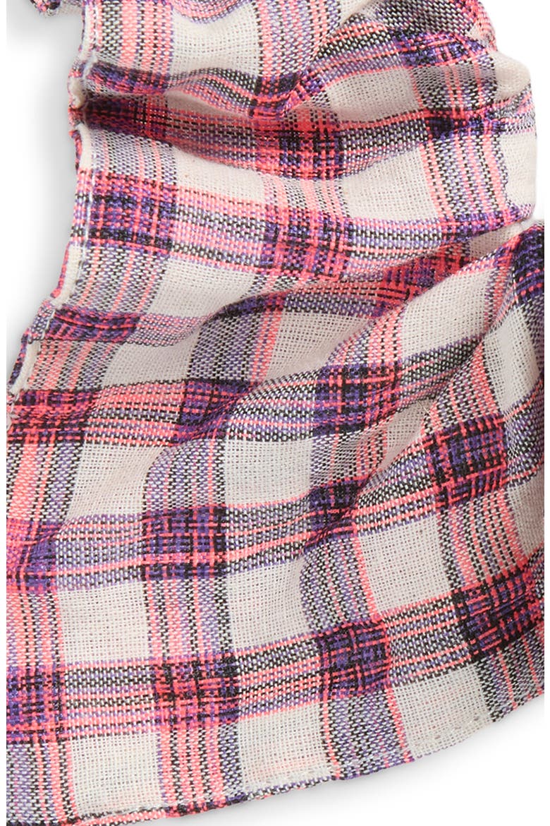 Square Plaid Scrunchie, Alternate, color, WILDBERRY