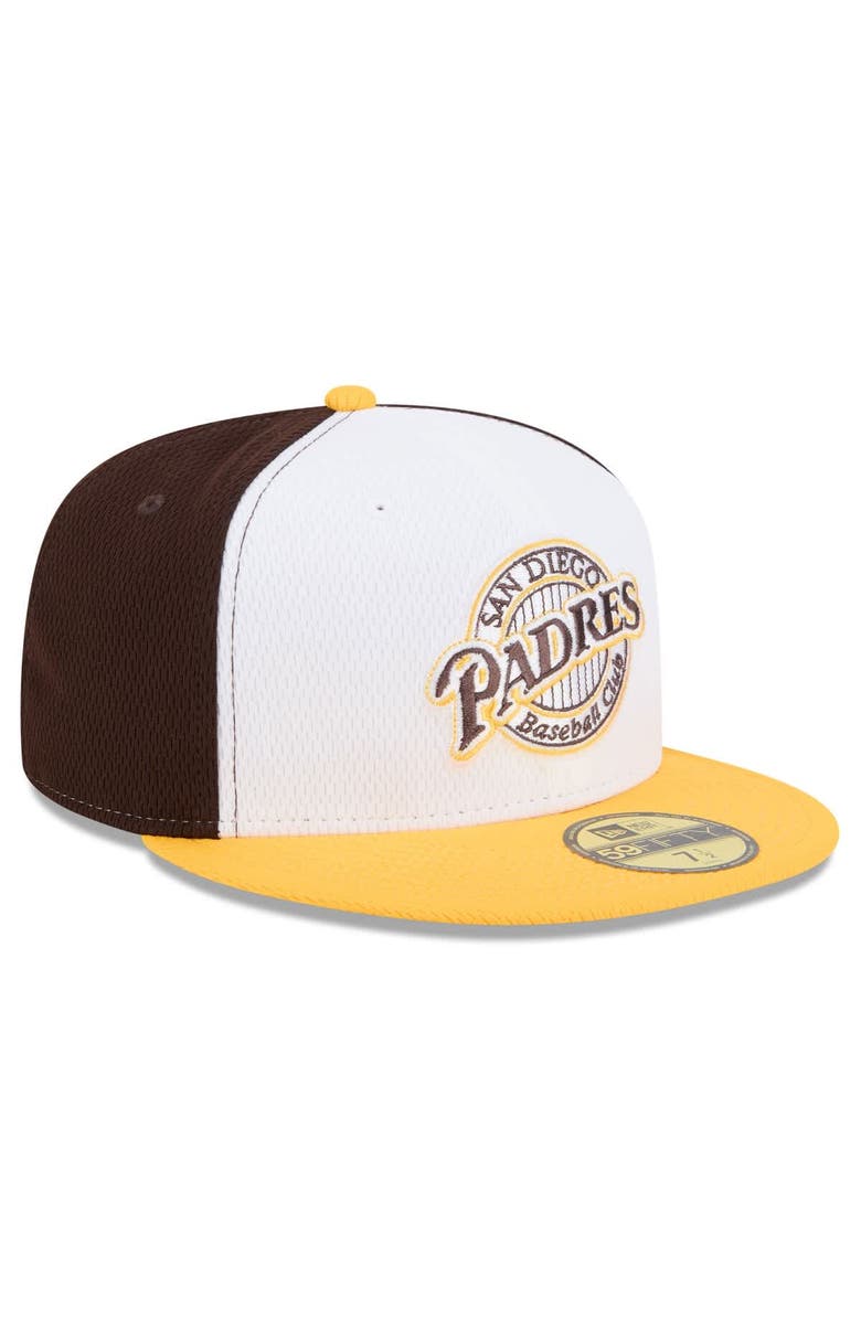 New Era Men's New Era Brown/Gold San Diego Padres 2025 MLB Clubhouse 59FIFTY Fitted Hat, Alternate, color, 