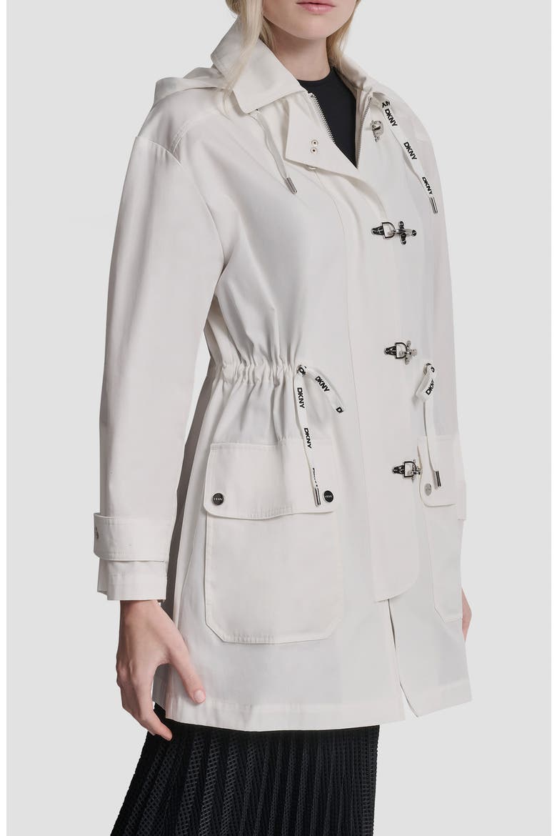 Fire Clasp Hooded Jacket, Alternate, color, IVORY