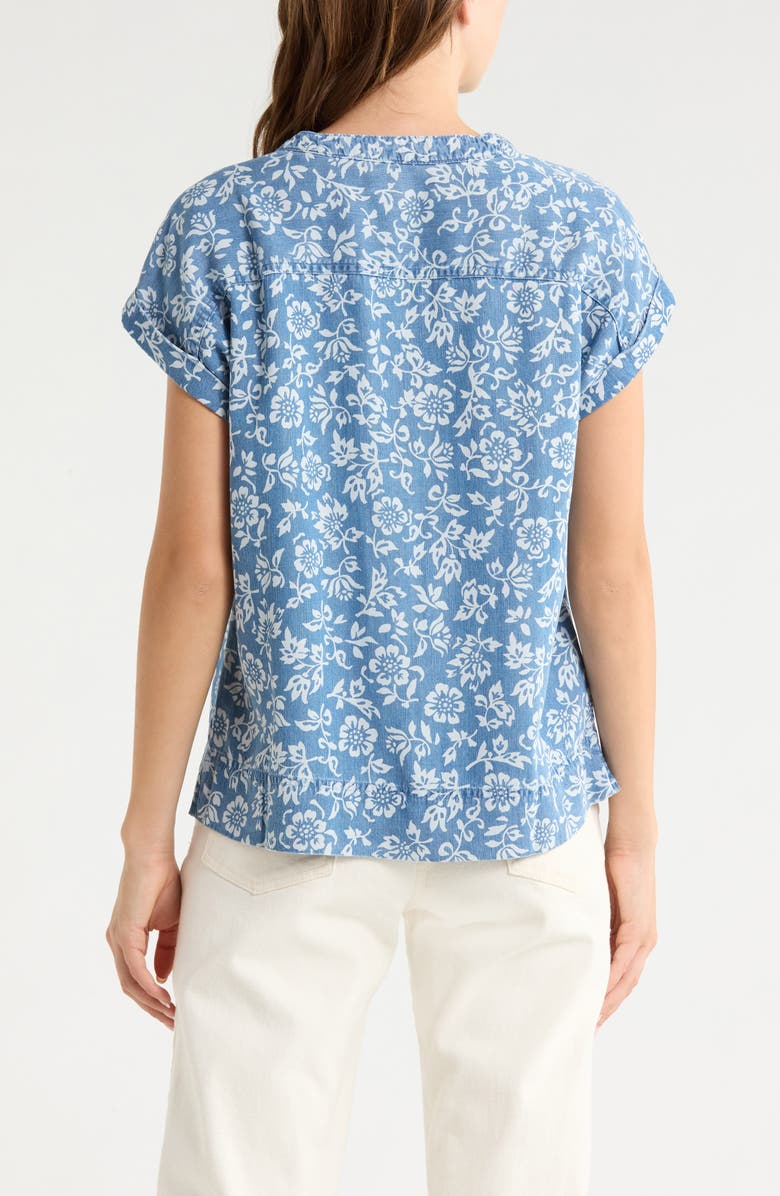 Tommy Bahama Bahia Blooms Top, Alternate, color, Medium Indigo Wash
