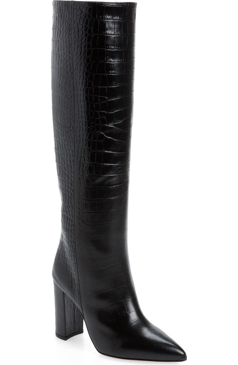 Paris Texas Croc Embossed Over the Knee Boot, Main, color,