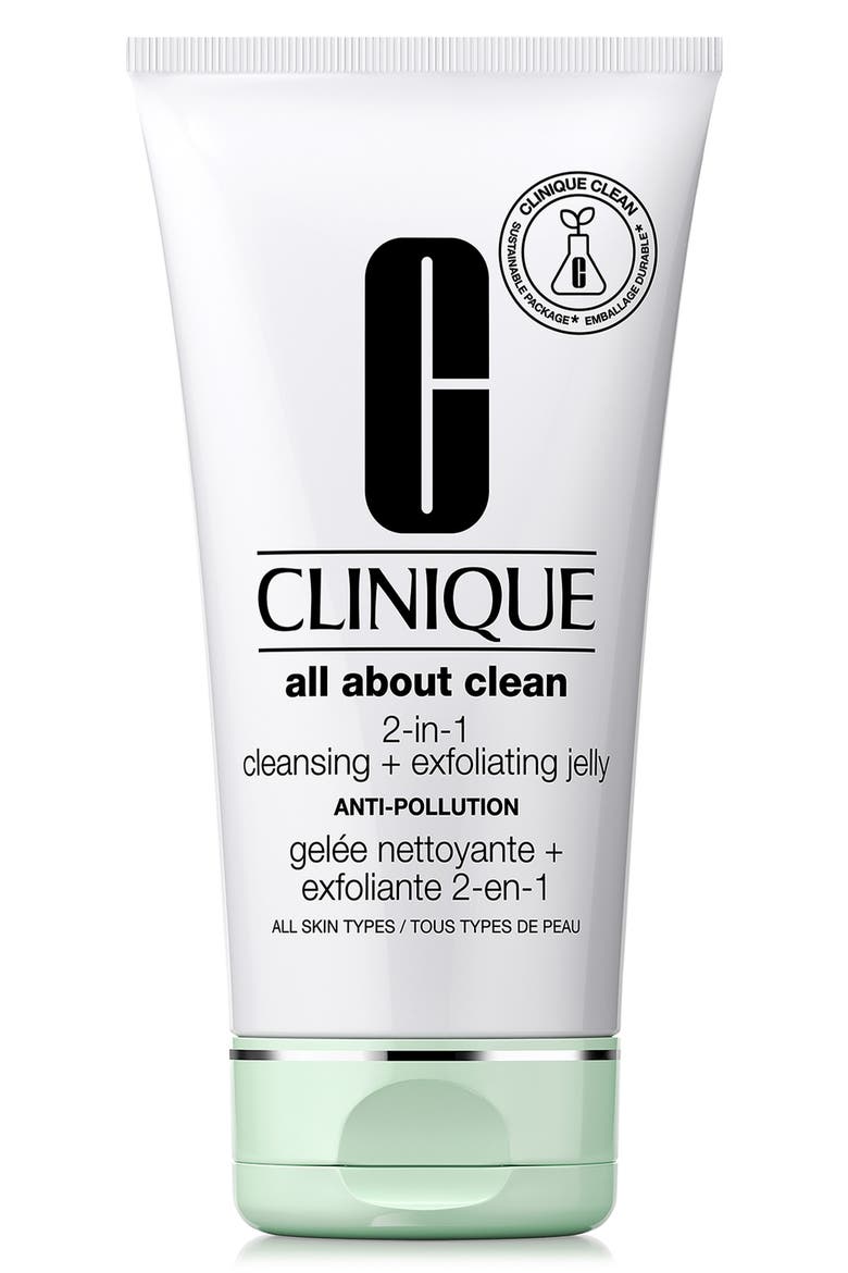 All About Clean™ 2-in-1 Face Cleansing + Exfoliating Jelly, Main, color, NO COLOR