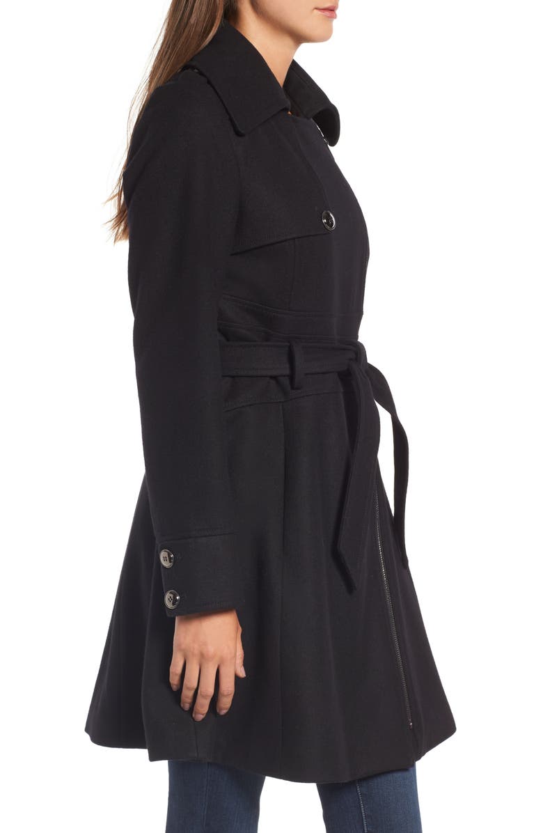 Catherine Catherine Malandrino Fit & Flare Coat, Alternate, color, 