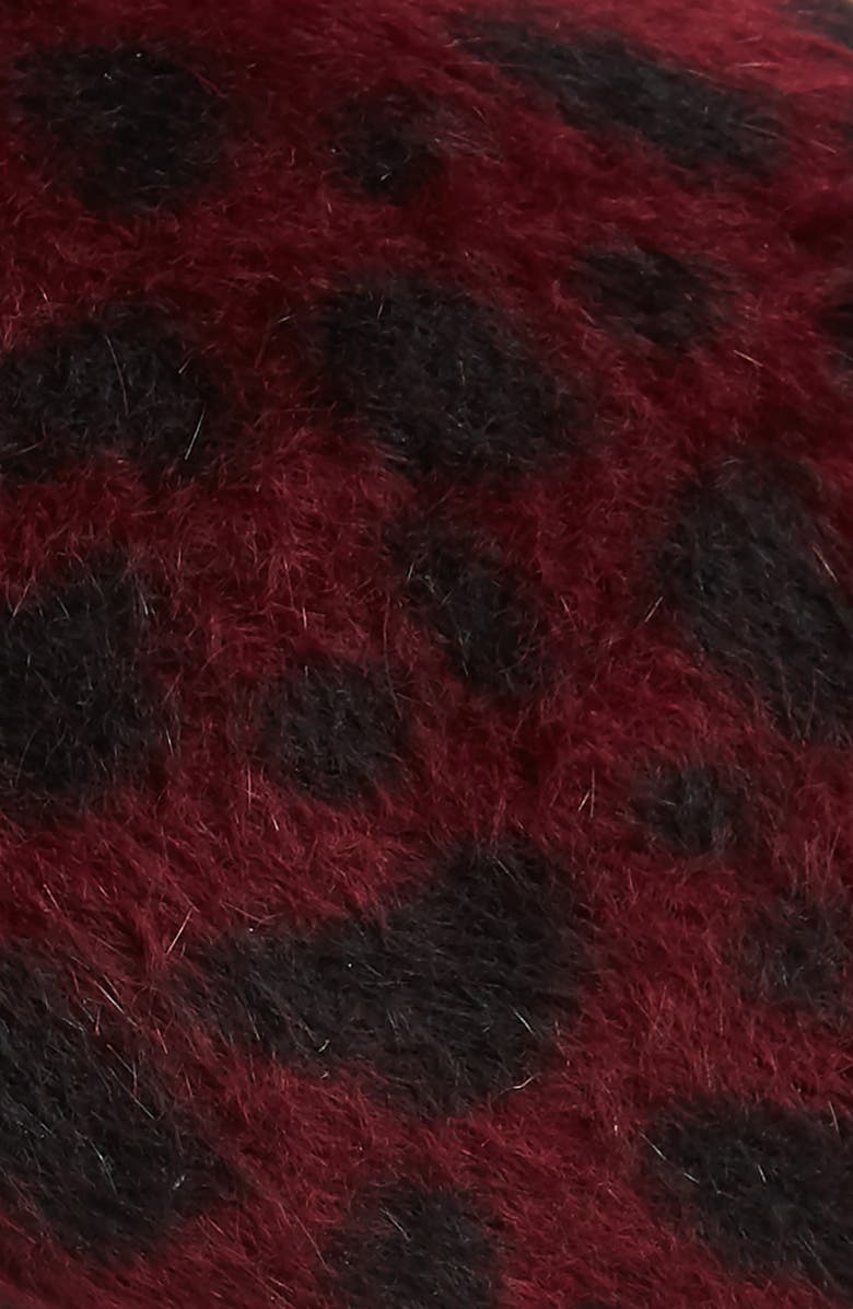 Eugenia Kim Leopard Print Fur Felt Cap, Alternate, color,