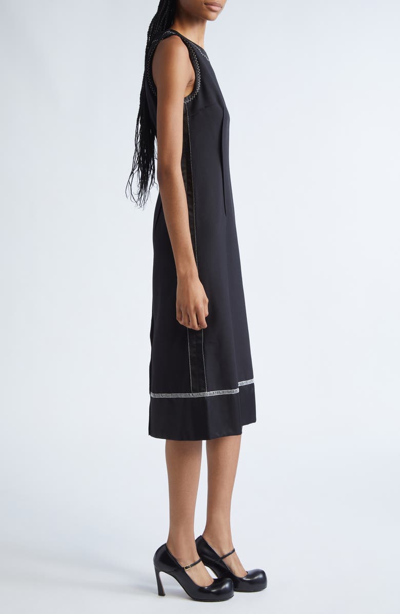 Marni Inside-Out Virgin Wool Dress, Alternate, color, 00N99 Black