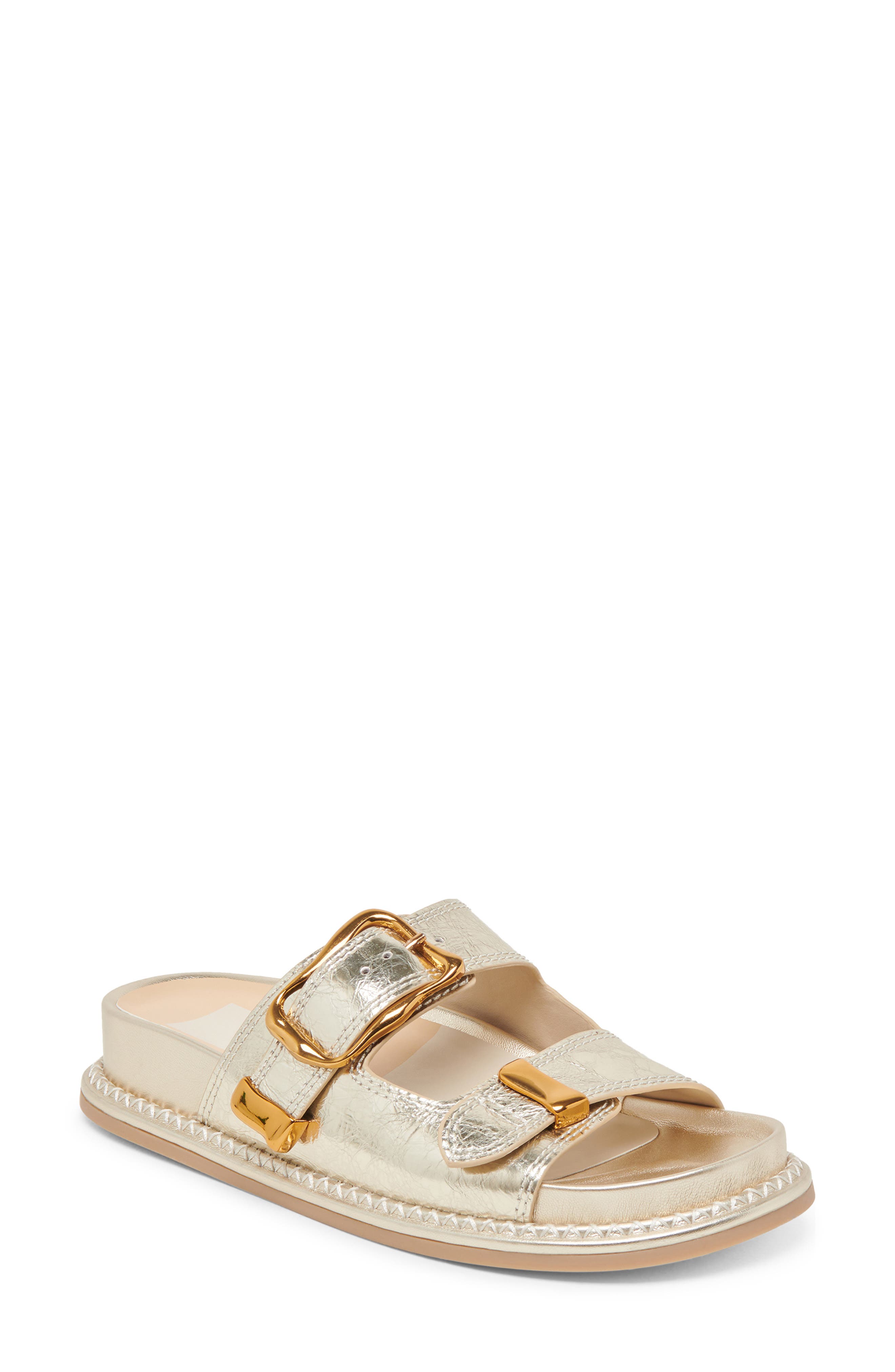 Sevana Two Strap Sandal, Main, color, LIGHT GOLD DISTRESSE