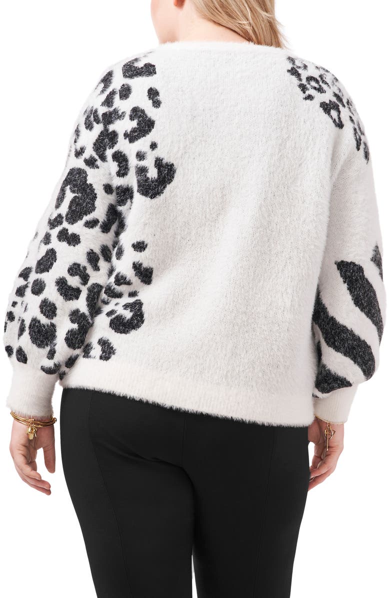 Vince Camuto Animal Pattern Sweater, Alternate, color,