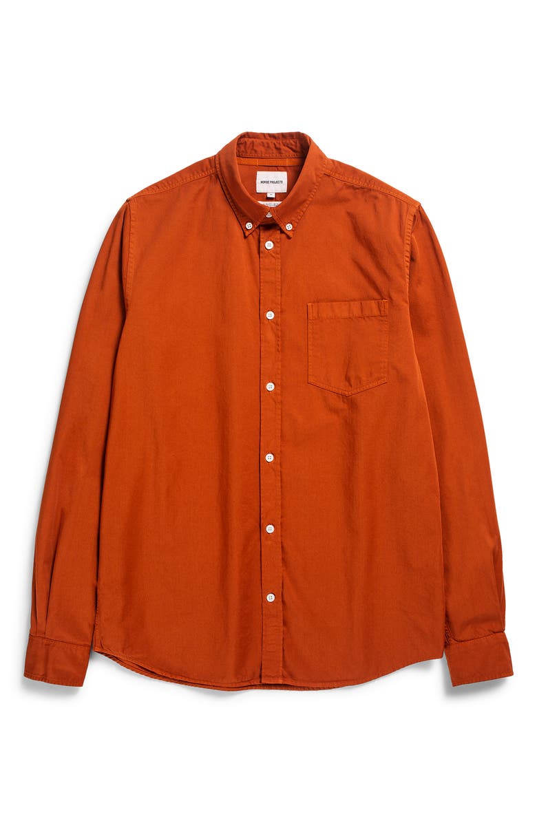 Norse Projects Anton Light Twill Button-Down Shirt, Main, color, 