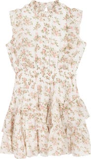 Rare Editions Kids' Yuryu Floral Chiffon Dress