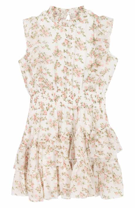 Rare Editions Kids' Yuryu Floral Chiffon Dress