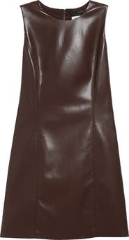 Alice + Olivia Faux Leather Sheath Minidress