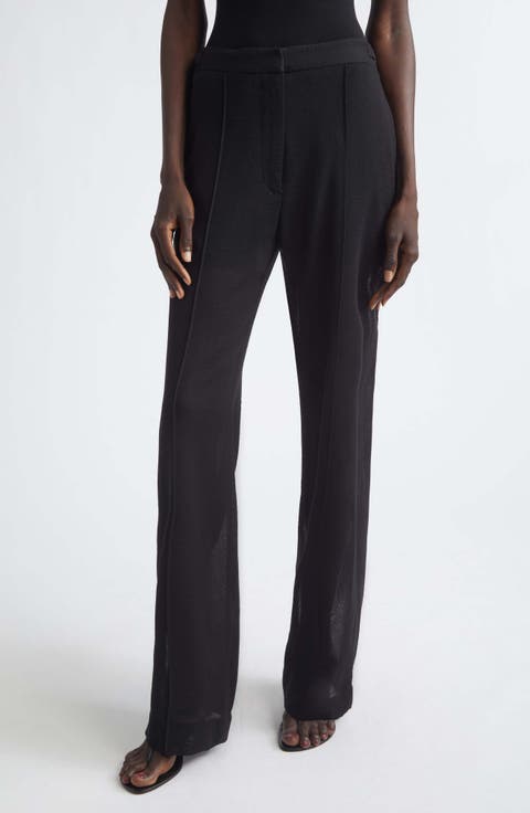Eran Pintuck Sheer Wool Pants