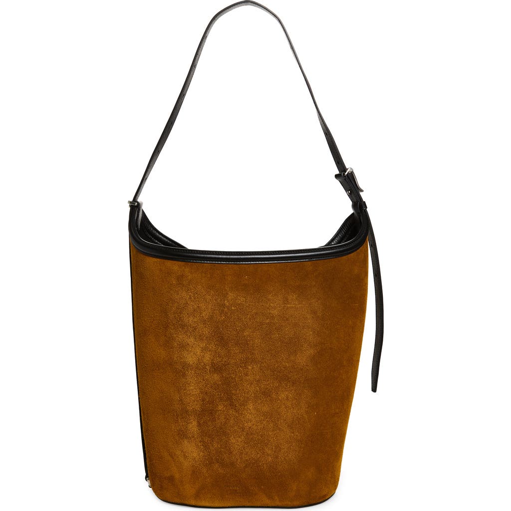 Proenza Schouler Brant Suede Bucket Bag In Green
