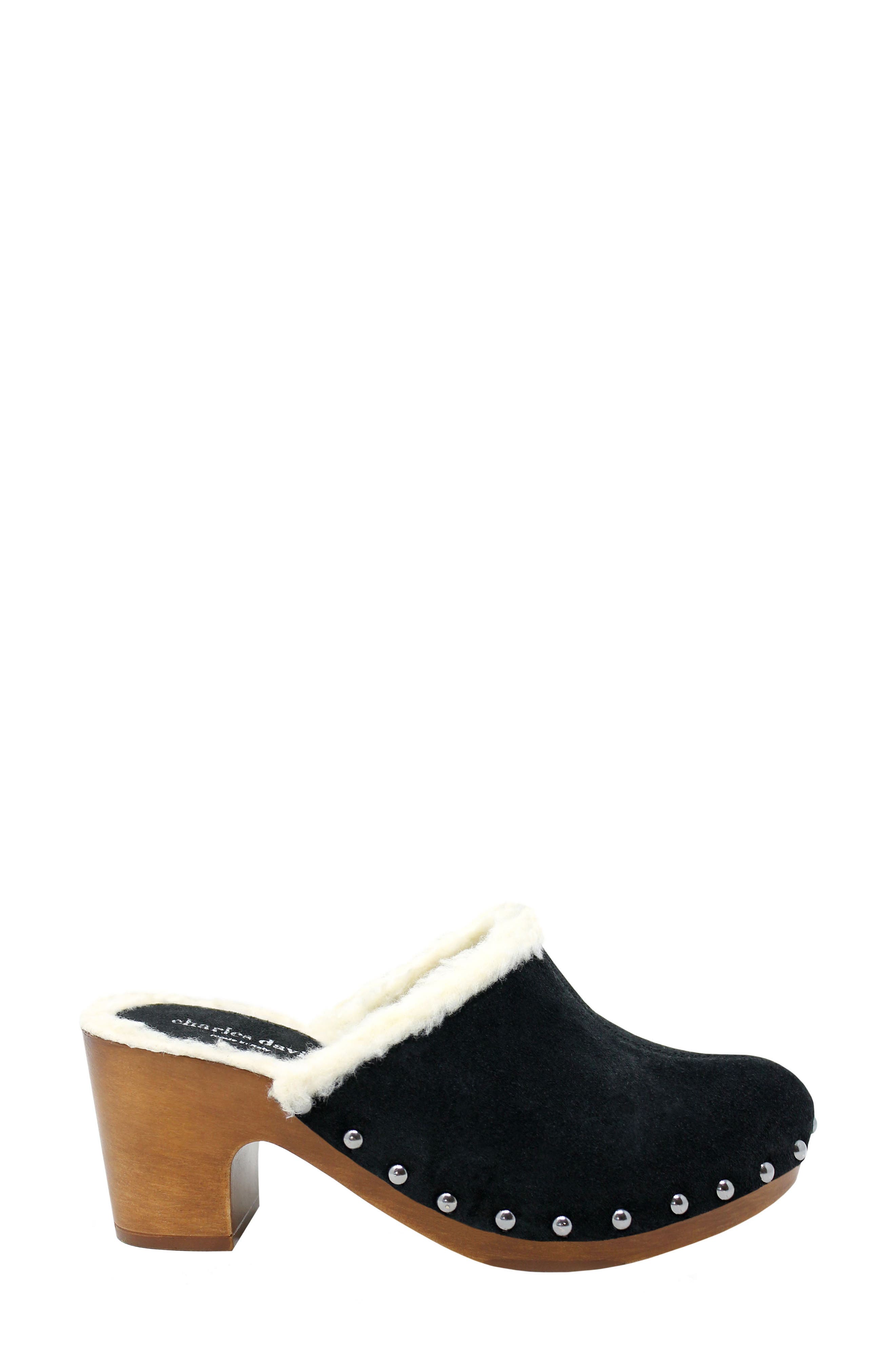 Charles David Livid Faux Shearling Clog, Alternate, color, 